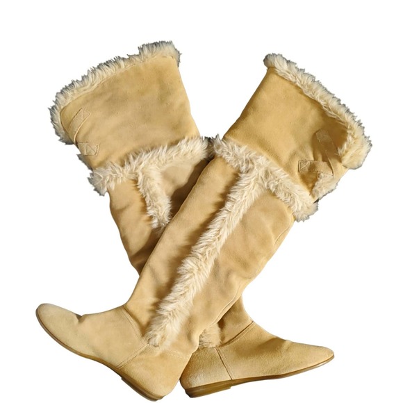 Aldo Chirdon Thigh High Faux Fur Boots - Picture 2 of 4